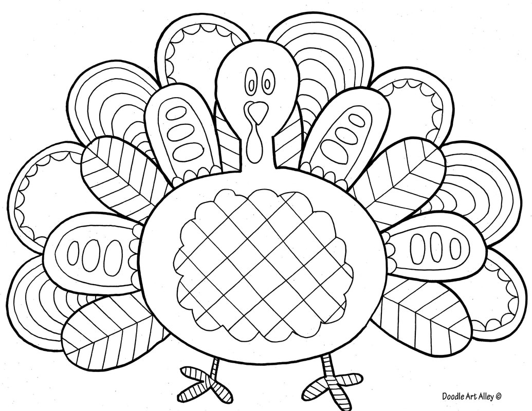 Thanksgiving Coloring Pages - Doodle Art Alley with Thanksgiving Coloring Worksheet