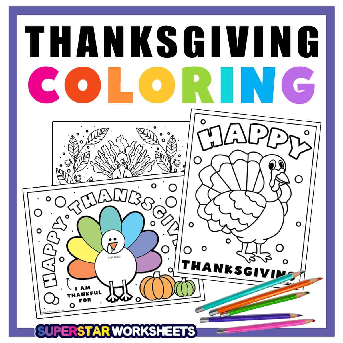 Thanksgiving Coloring Pages (Free Printables) - Superstar Worksheets inside Thanksgiving Coloring Worksheets