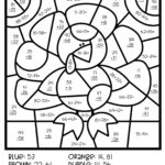 Thanksgiving Colornumber Double Digit Addition &Amp Within Thanksgiving Subtraction Worksheets