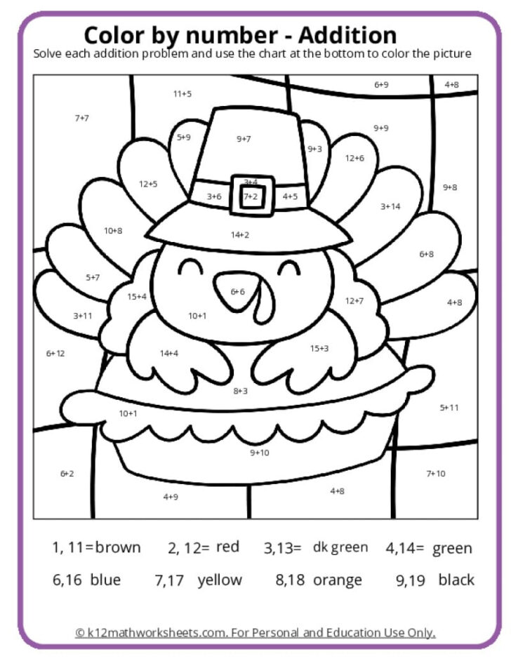 Thanksgiving Free Printable Worksheets