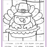 Thanksgiving Colornumber Pages   K12 Math Worksheets With Thanksgiving Activities Worksheet