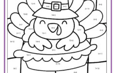 Thanksgiving Colornumber Pages - K12 Math Worksheets within Thanksgiving Fun Math Worksheets Printable