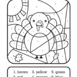 Thanksgiving Colornumber Printable Kids Activity   Fun Loving With Regard To Thanksgiving Worksheets Color By Number
