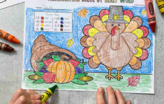 Thanksgiving Colorsight Word Printables - Literacy Learn for Thanksgiving Sight Word Worksheets