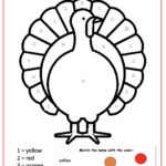 Thanksgiving Colournumber Turkey | Early Education Zone Throughout Thanksgiving Turkey Worksheet