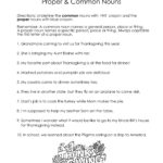 Thanksgiving Common Vs. Proper Nouns Worksheet | Squarehead Teachers Inside Thanksgiving Nouns Worksheets