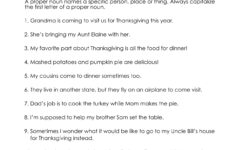Thanksgiving Common Vs. Proper Nouns Worksheet | Squarehead Teachers inside Thanksgiving Nouns Worksheets
