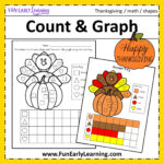 Thanksgiving Count And Graph – Fun Early Learning With Graphing Thanksgiving Worksheets