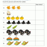 Thanksgiving Counting Worksheets Inside Thanksgiving Number Worksheets