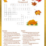 Thanksgiving Crossword   Etsy Uk Inside Thanksgiving Crossword Puzzle Worksheet Answer Key