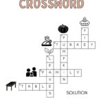 Thanksgiving Crossword Puzzle   Cute & Free Printable | Saturdaygift With Thanksgiving Crossword Puzzle Worksheet Answer Key