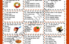 Thanksgiving Day - Esl Worksheetkosamysh - Worksheets Library inside Thanksgiving Worksheets For ESL Students