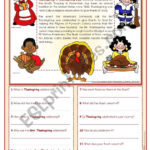 Thanksgiving Day   Reading Comprehension ***Editable   Esl For History Of Thanksgiving Reading Comprehension Worksheets
