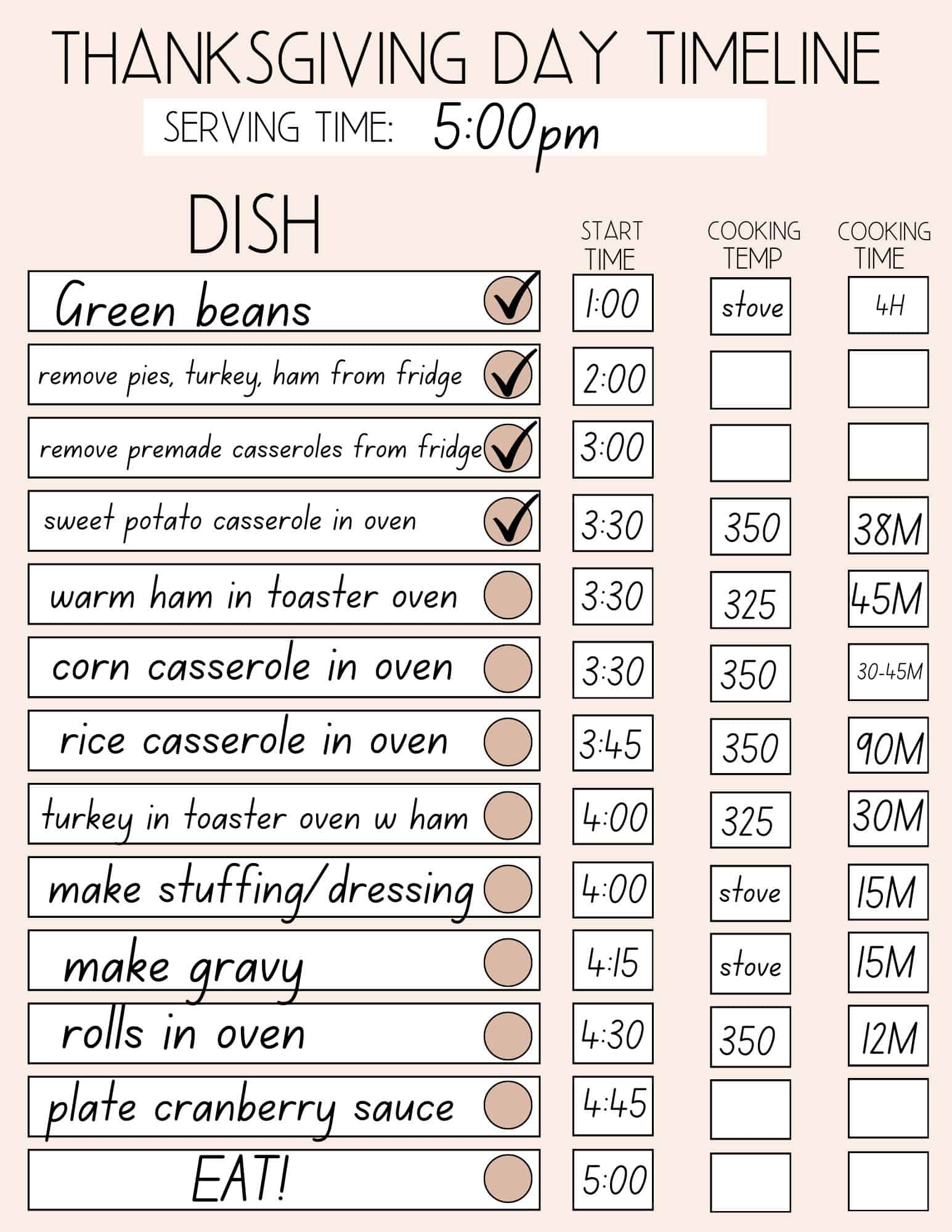Thanksgiving Day Timeline Worksheet And My Menu - Worthing Court with Planning A Thanksgiving Dinner Worksheet