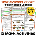 Thanksgiving Dinner Math Project   Based Learning For Grades 5 7 Inside Thanksgiving Menu Math Worksheets