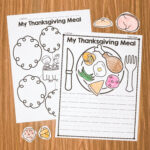 Thanksgiving Dinner Writing Craft   Simply Kinder + Printable Throughout My Thanksgiving Meal Worksheet