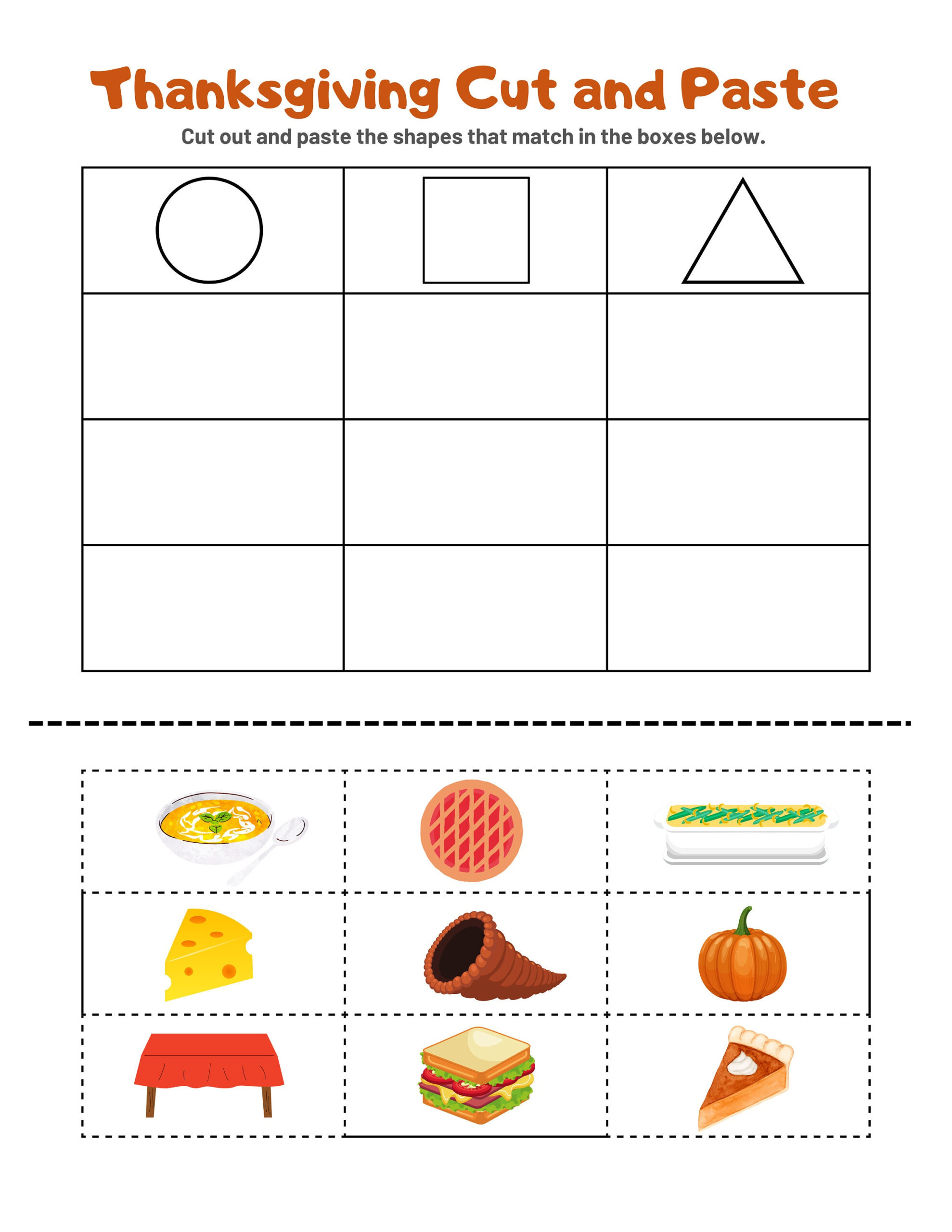 Thanksgiving Fine Motor Worksheets - Etsy regarding Thanksgiving Matching Worksheet