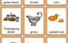 Thanksgiving Food – Esl Flashcards in Thanksgiving Food Worksheet