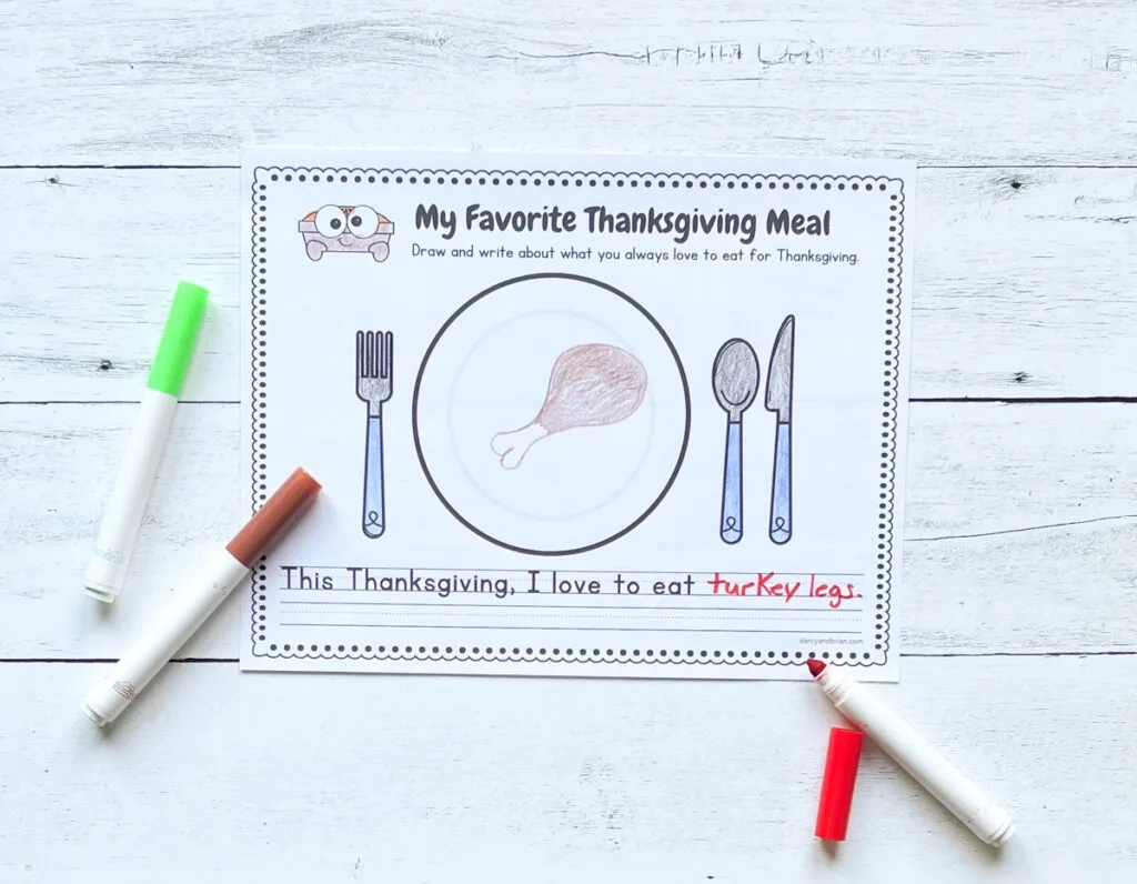 Thanksgiving Food Worksheet | Coloring And Cut Paste Activity regarding Thanksgiving Favorites Worksheet