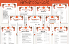 Thanksgiving Games Printable {Downloadable Pdf} throughout Thanksgiving Games Worksheets