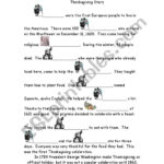 Thanksgiving History Cloze #1   Esl Worksheetsuperjoy With Thanksgiving Cloze Worksheets
