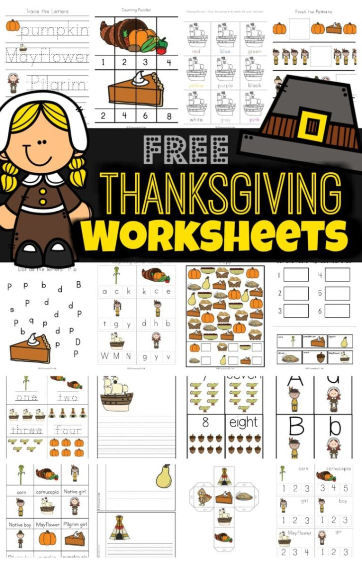 Thanksgiving Worksheets For 1st Grade Free
