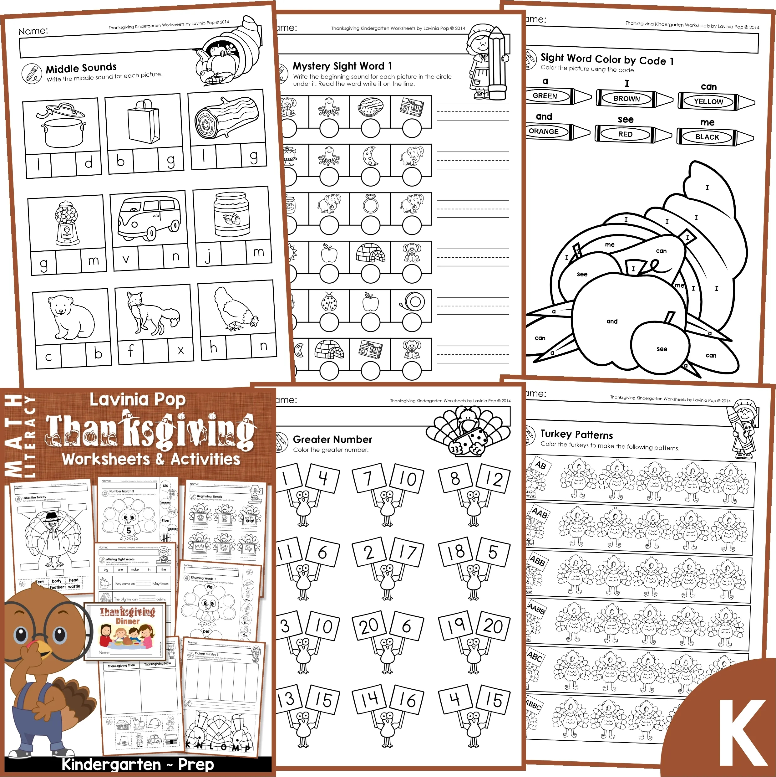 Thanksgiving Kindergarten Worksheets And Activities No Prep throughout Thanksgiving Kindergarten Worksheets