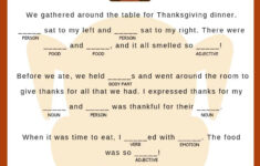 Thanksgiving Mad Libs - Jac Of All Things within Thanksgiving Mad Libs Worksheets