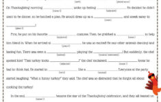 Thanksgiving Mad Libs Printables within Thanksgiving Mad Libs Worksheets