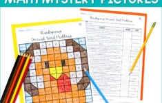 Thanksgiving Math Activities Mystery Picture Worksheets | Decimals regarding Thanksgiving Mystery Math Picture Worksheet