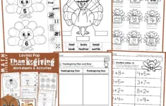 Thanksgiving Math &amp; Literacy Worksheets For Kindergarten - In My with Tpt Free Thanksgiving Worksheets