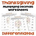 Thanksgiving Math Multiplying Decimals Worksheets – Differentiated With Thanksgiving Decimal Worksheets