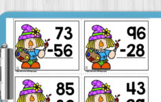 Thanksgiving Math Task Cards 2-Digit Subtraction With Regrouping throughout Thanksgiving Subtraction With Regrouping Worksheets