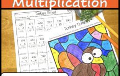 Thanksgiving Multiplication And Colorcode Activities | Made regarding Multiplication Thanksgiving Worksheets