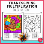 Thanksgiving Multiplication Colorcode | Fun Math Activities With Thanksgiving Multiplication Worksheets