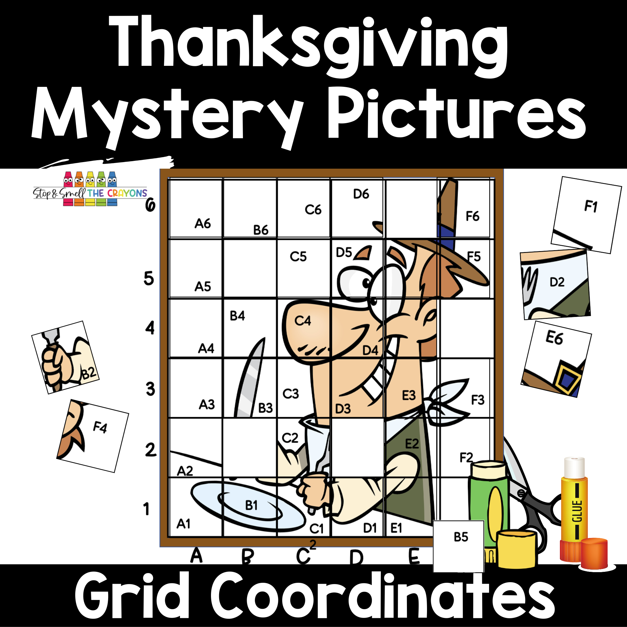 Thanksgiving Mystery Picture Math Craft inside Thanksgiving Mystery Math Picture Worksheet