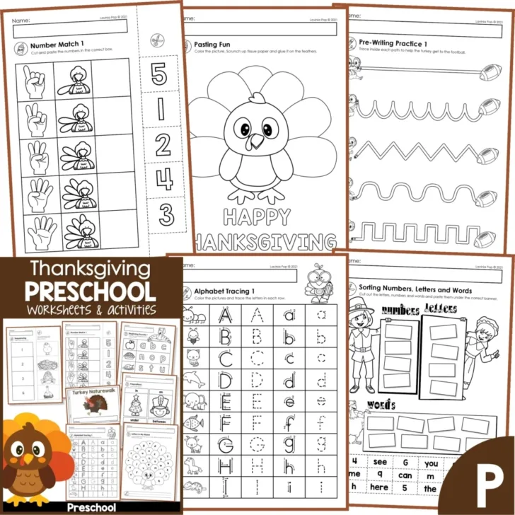 Preschool Thanksgiving Worksheets Free Printables