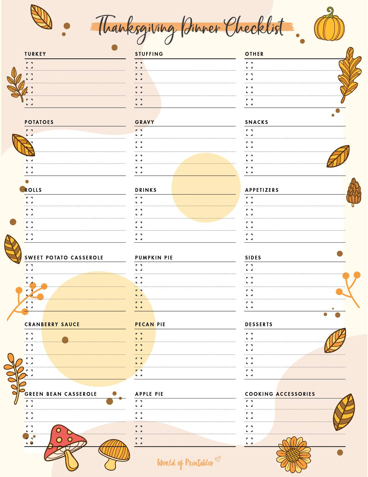 Thanksgiving Planner - Free 60 Page Planner That&amp;#039;S Perfect For regarding Planning A Thanksgiving Dinner Worksheet