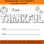 Thanksgiving Printable For Kids, I Am Thankful For Printable Throughout I Am Thankful For Worksheet Thanksgiving
