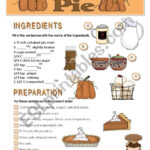Thanksgiving Pumpkin Pie   Esl Worksheetteresaraiva In Thanksgiving Pumpkin Worksheet