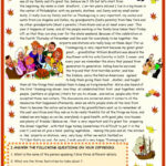 Thanksgiving : Reading Comprehension…: English Esl Worksheets Pdf Intended For Thanksgiving Reading Comprehension Worksheet