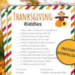 Thanksgiving Riddles | Printable Thanksgiving Game | Thanksgiving Intended For Thanksgiving Riddles Worksheet