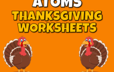 Thanksgiving Science Counting Atoms Worksheets | Madeteachers regarding Chemistry Of Thanksgiving Worksheet