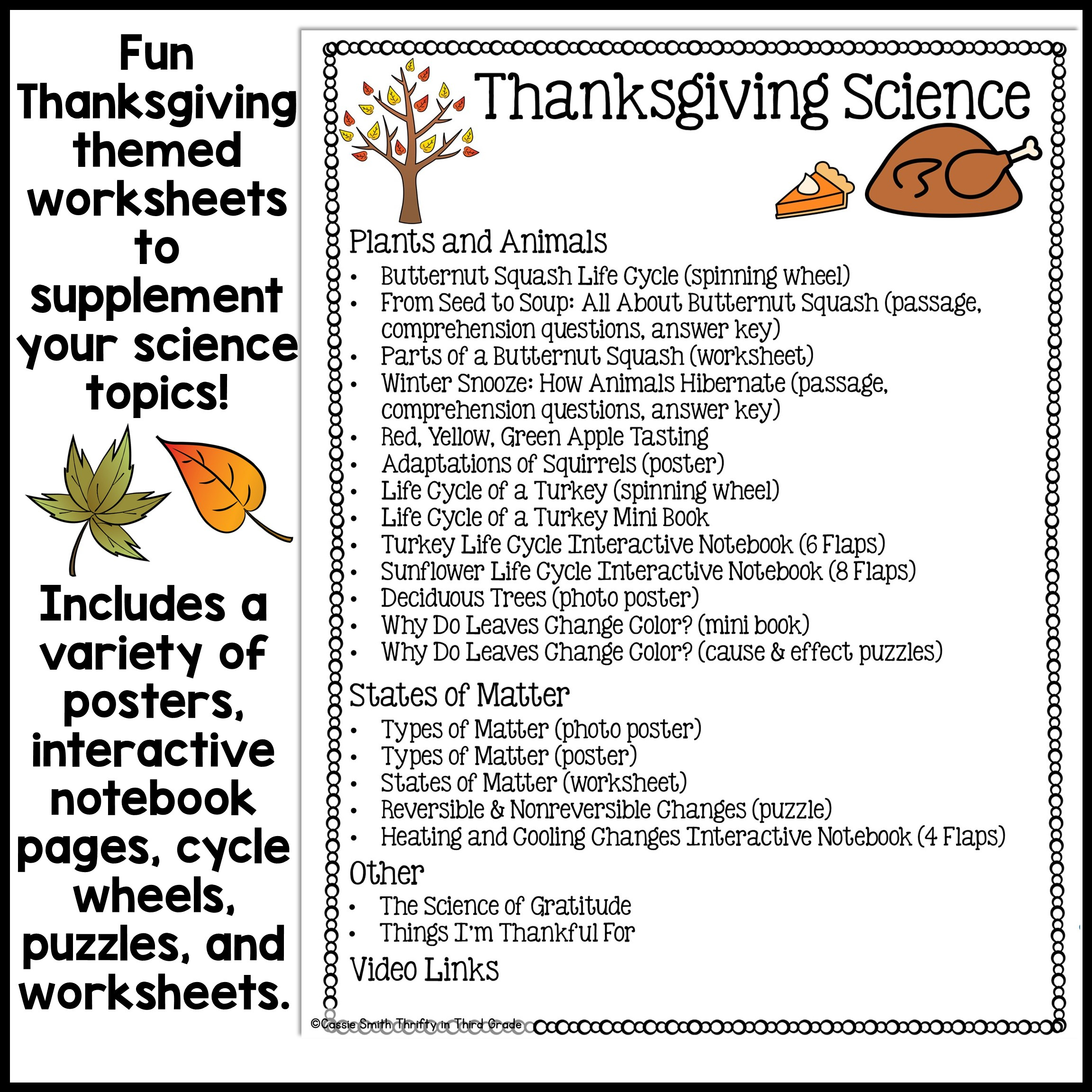 Thanksgiving Science Worksheets No Prep Acitivities - Thrifty In for The Science of Thanksgiving Worksheet