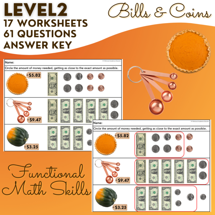 Thanksgiving Money Math Worksheets Thanksgiving Money Math Worksheets