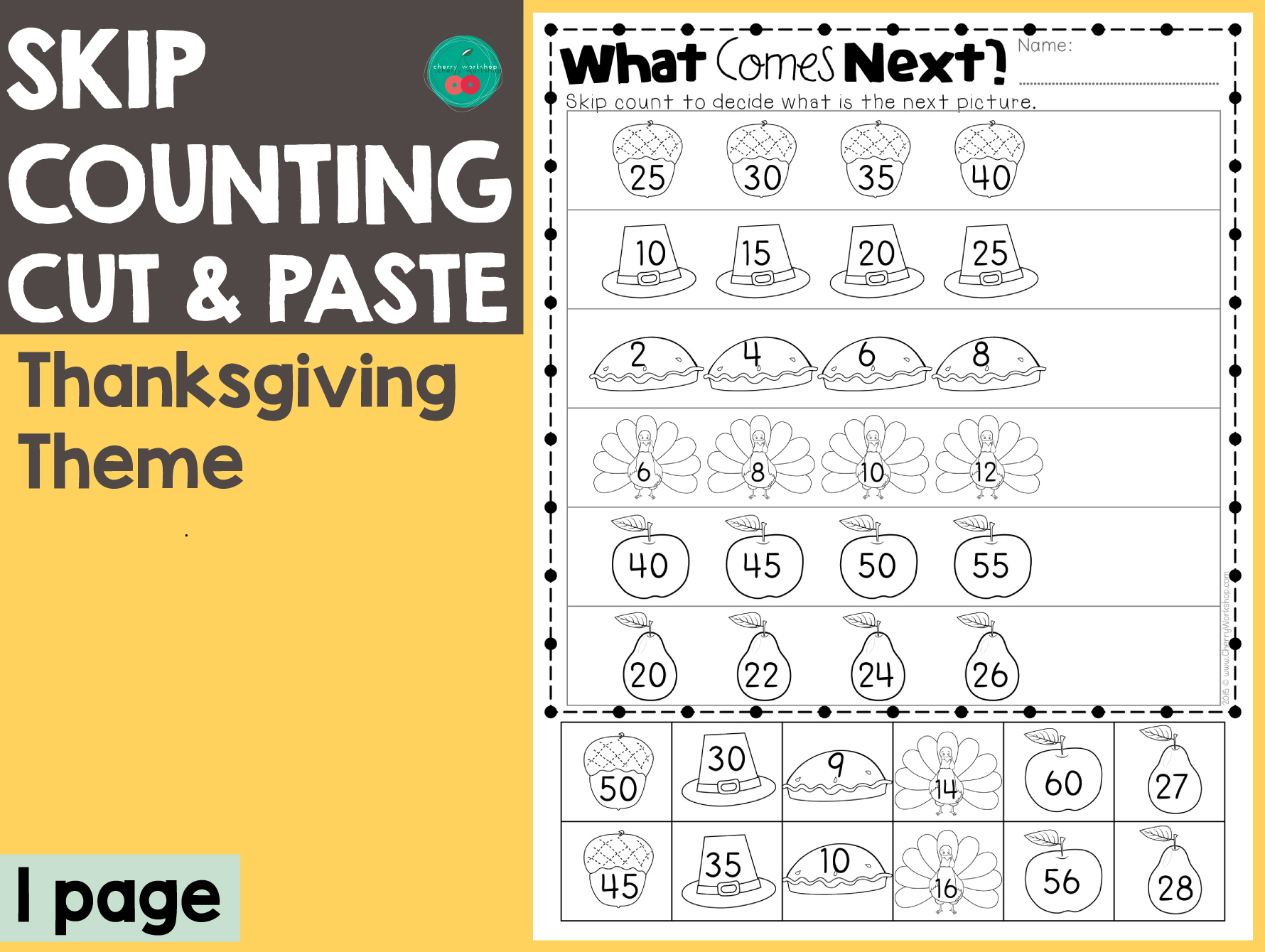 Thanksgiving Skip Counting regarding Thanksgiving Skip Counting Worksheets