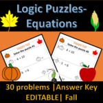 Thanksgiving Solving Equations Logic Puzzle | Algebra 1   Classful Regarding Thanksgiving Solving Equations Worksheets