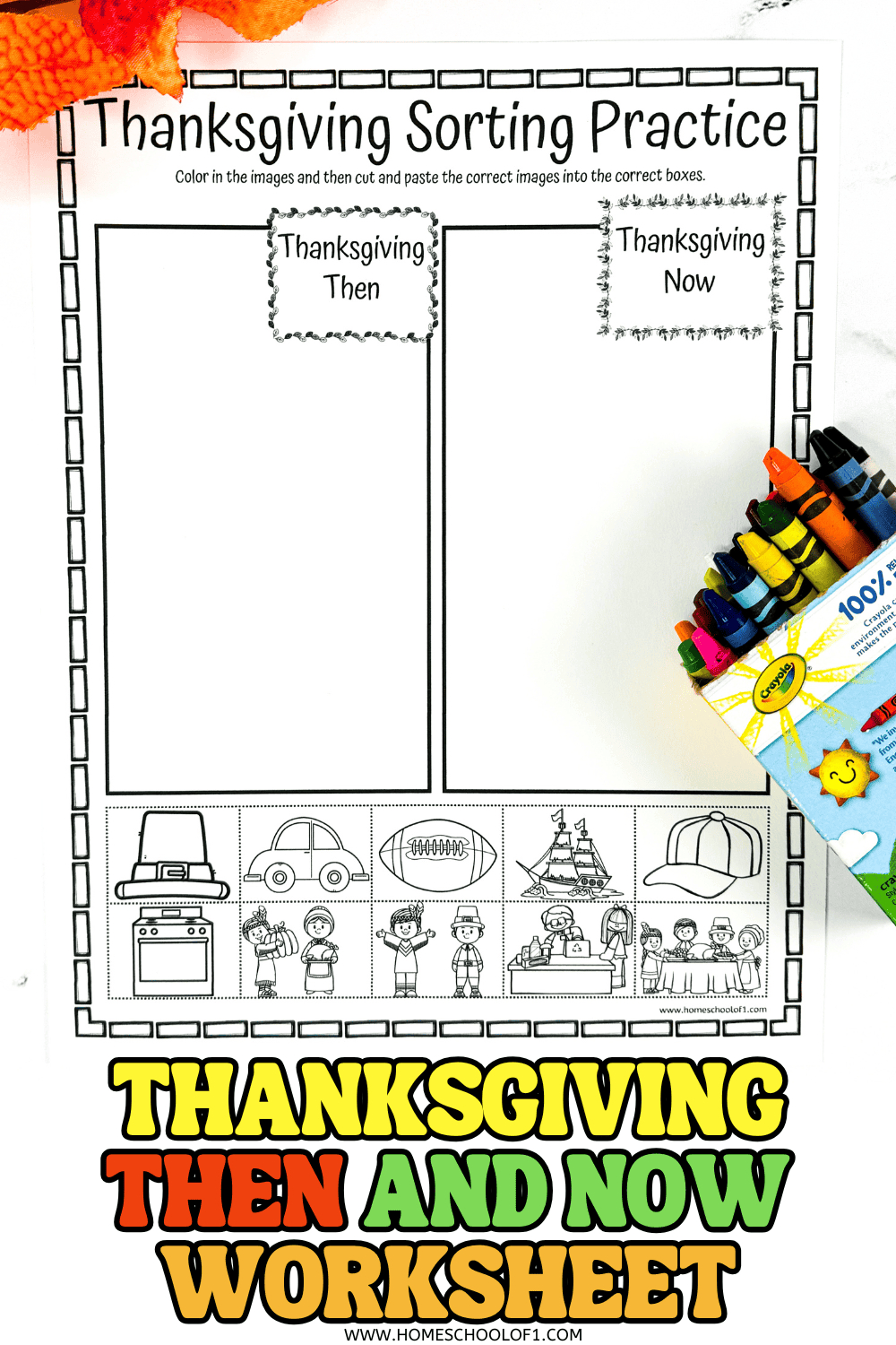 Thanksgiving Sorting Worksheet (Then And Now) throughout Thanksgiving Then and Now Worksheet