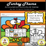 Thanksgiving Speech Therapy Articulation Activity | Madeteachers Intended For Thanksgiving Articulation Worksheets