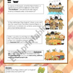 Thanksgiving Story   Esl Worksheetmaestralidia With Regard To Thanksgiving History Worksheets